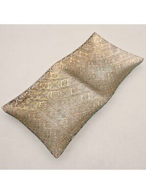 George Briard Divided Glass Tray Iberia Glass Gold Hollywood Regency 13.5"x6.5'